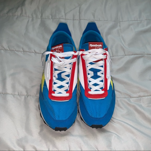 Mens Reebok Classic Leather Legacy Dynamic Blue Red Shoes Sneakers Size 10 - Picture 4 of 7